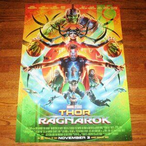 Thor Ragnarok Movie Promo Poster 18"x27" In 3D & Imax Marvel Studios 2017 Poster